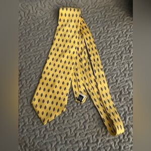 Men's Gianfranco Ruffini 100% Italian Silk Necktie Abstract Yellow and Black